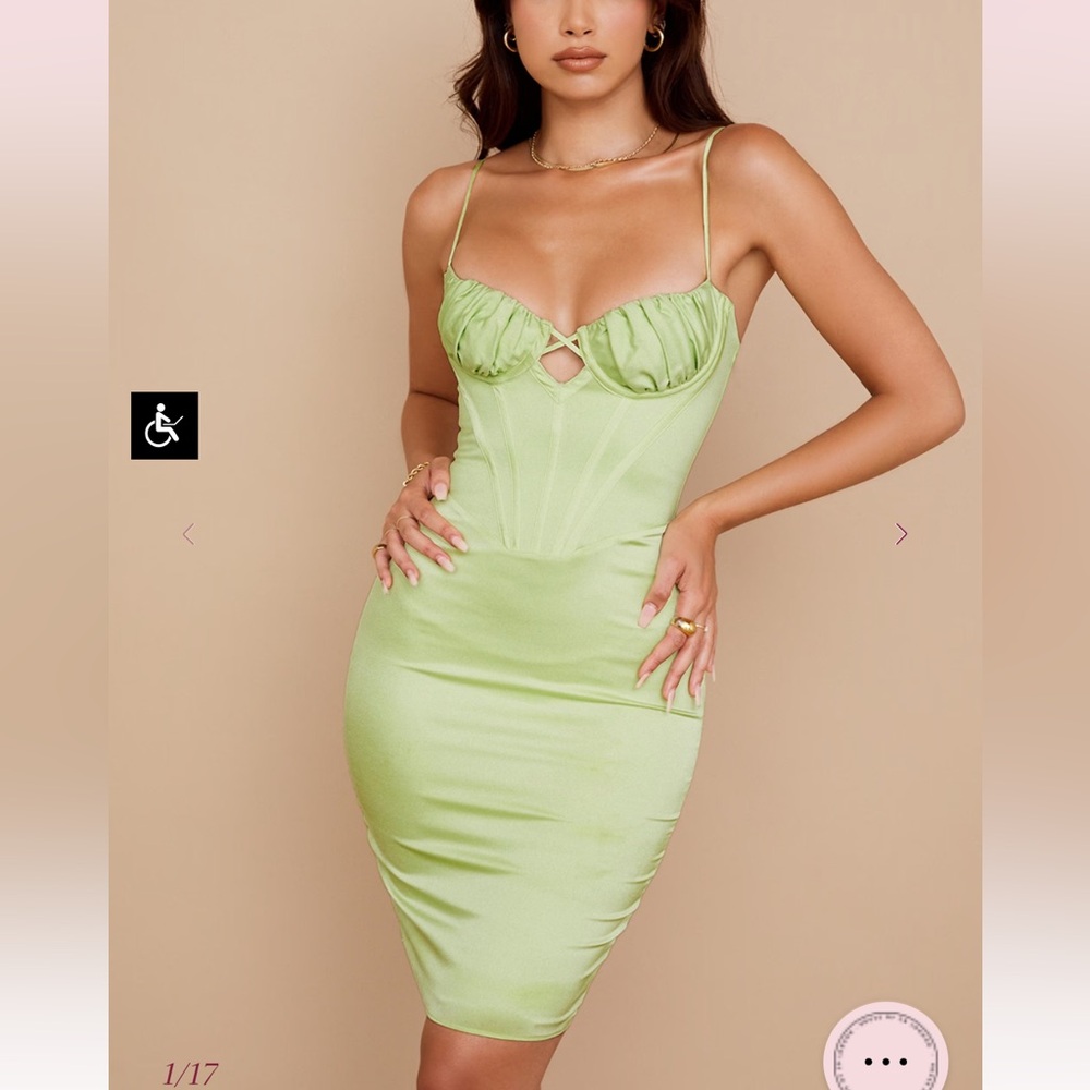 House of cb elegant Lime Green Dress